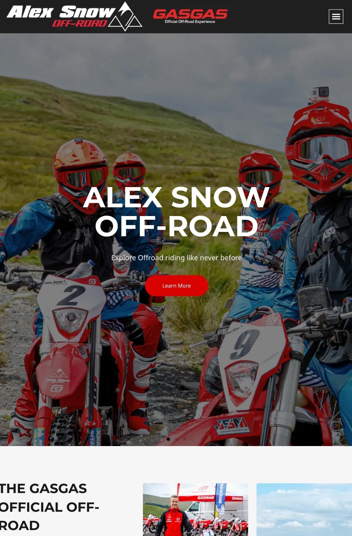 Alex Snow Off-Road Website Screenshot