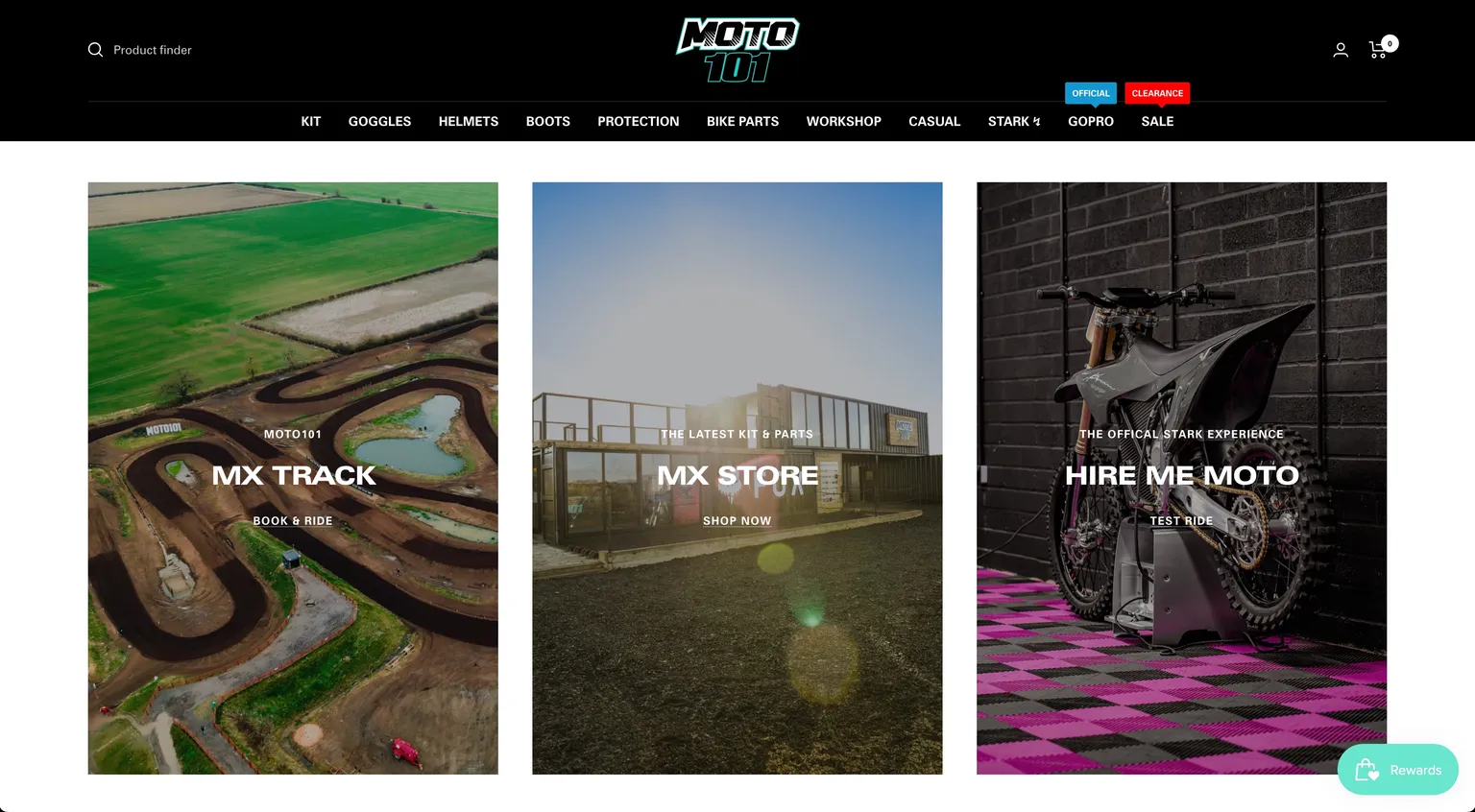 Moto 101 UK Website Screenshot
